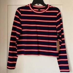 NWT Halogen Crop Tee